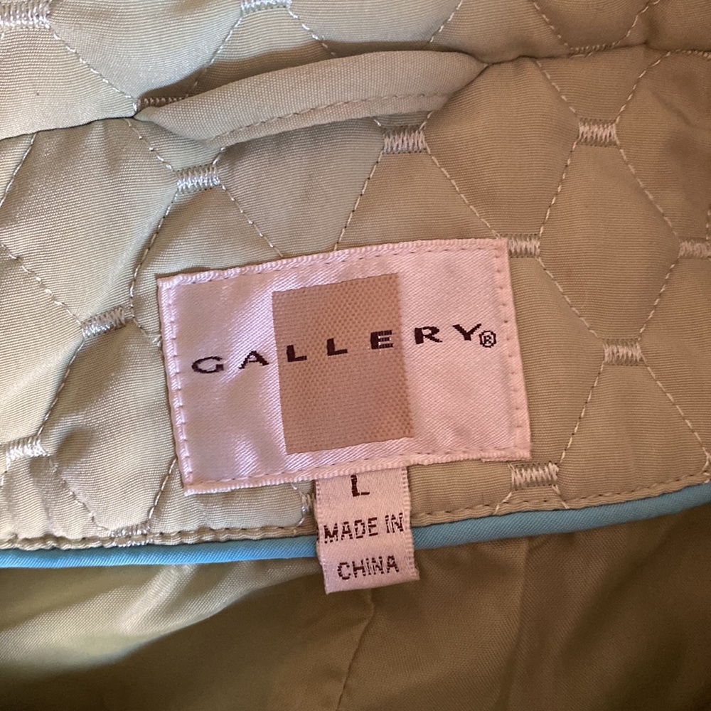 Nordstrom Gallery Lime Green Quilted Collar Vest Size L - Picture 6 of 8